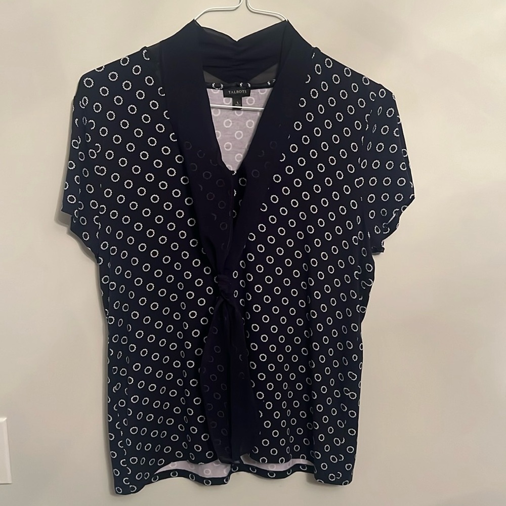Talbot’s Size Large Blue Blouse Woman’s Vintage Top